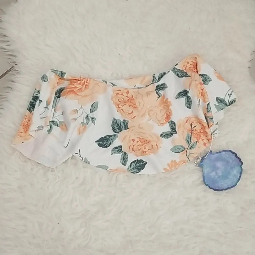 💕SHOW ME YOUR MUMU💕 Rose Ruffle Bikini TOP XS - Image 8