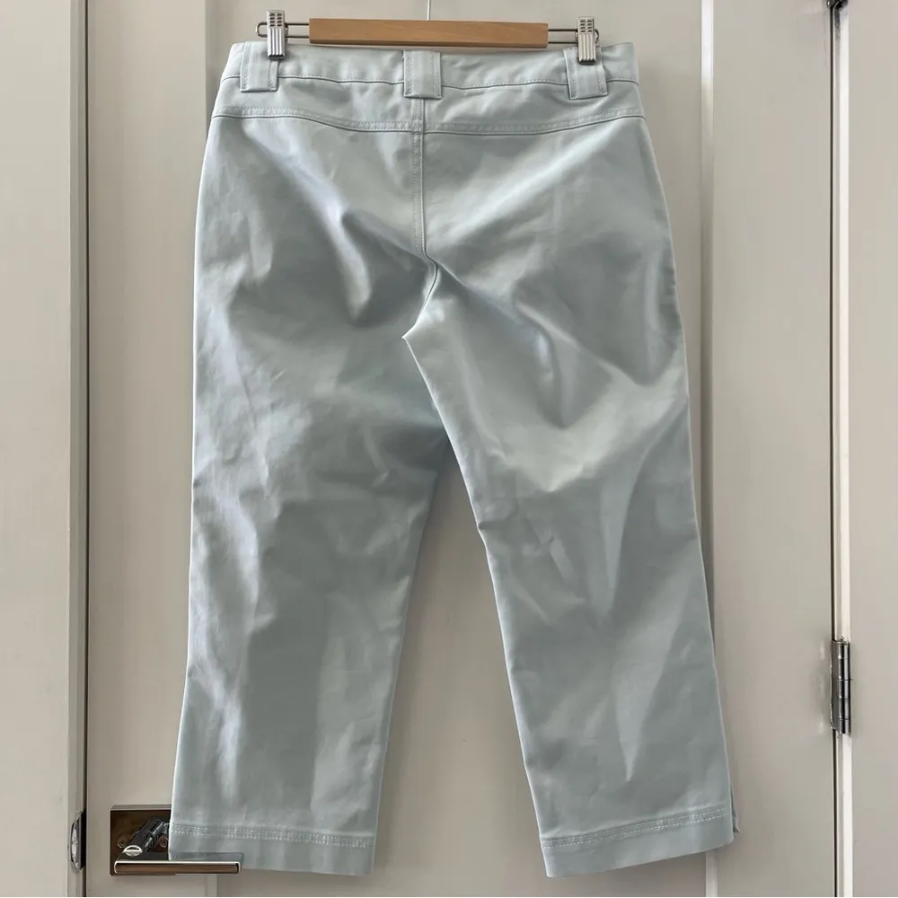 Banana Republic Martin Capri Pale Blue Cropped Pants Spring Baby Blue Size 10 - Image 2