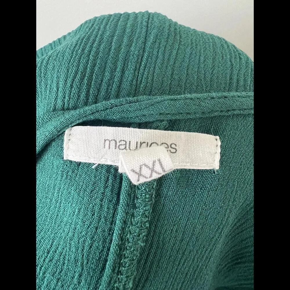 Maurice's Women's Long Sleeve Forest Green Blouse XXL - Image 4