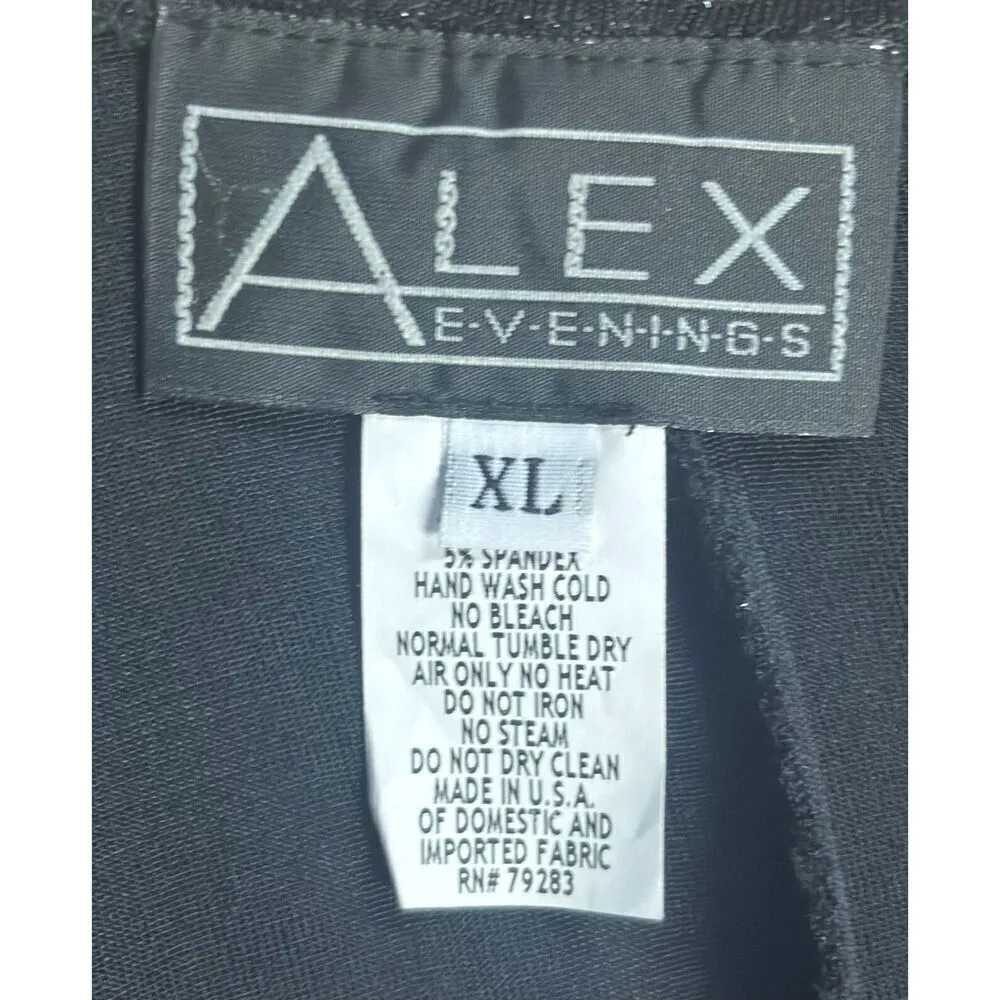 New Alex Evenings Cardigan Size XL Shimmer Black Sparkle Classy Glam Dressy - Image 5