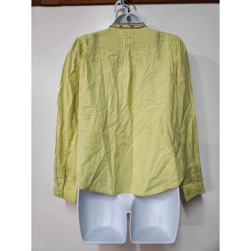 Anthropologie Pilcro Nayeli Beaded Buttondown Size S. B-5 - Image 7