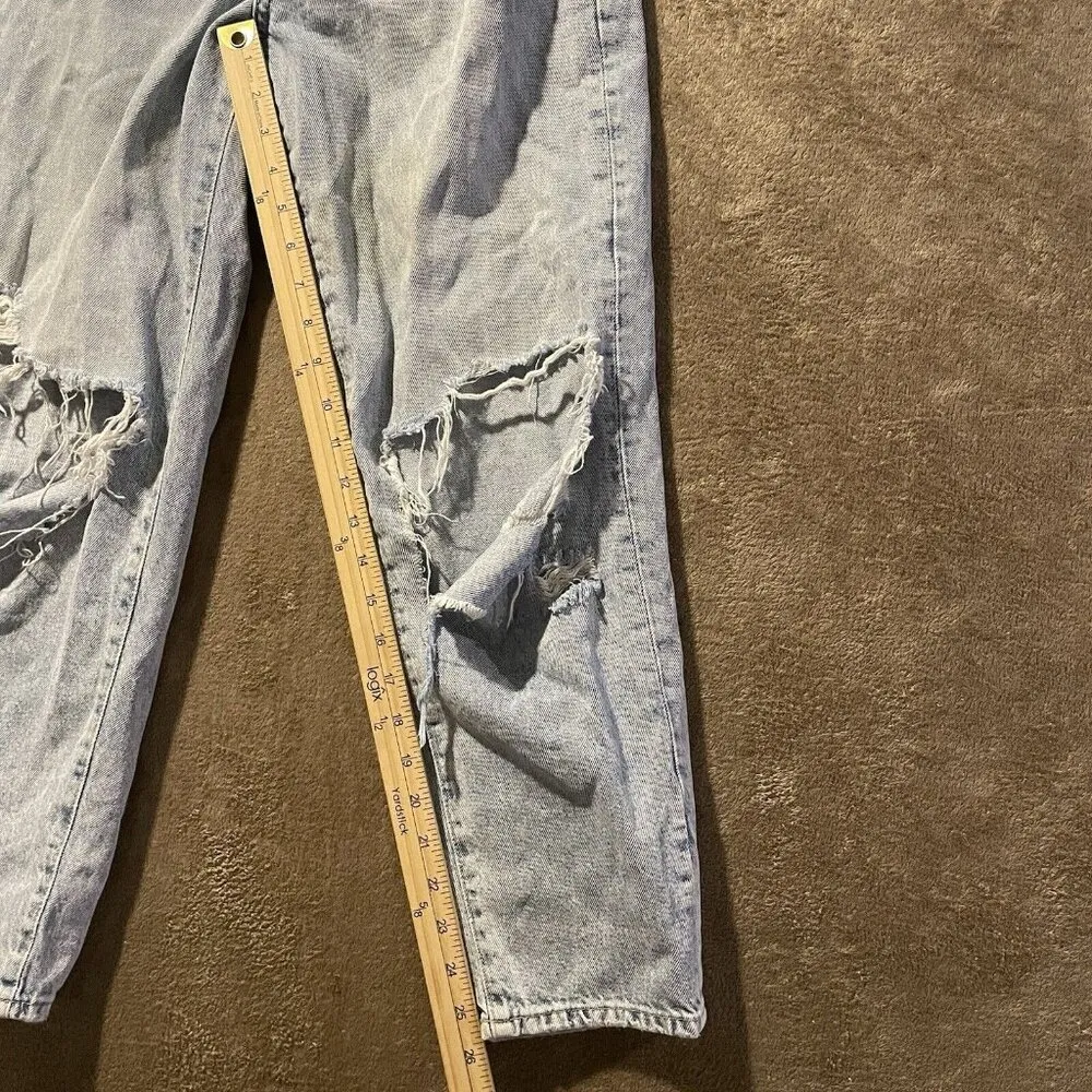 & Denim By H&M Jeans Women Sz 4 Loose Mom Ultra High Waist Ankle Length Distress - Image 10