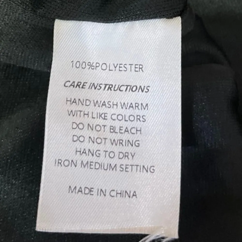 12th Tribe Black Sequin Feather Darling Novelty High Waist Pencil Mini Skirt L - Image 6