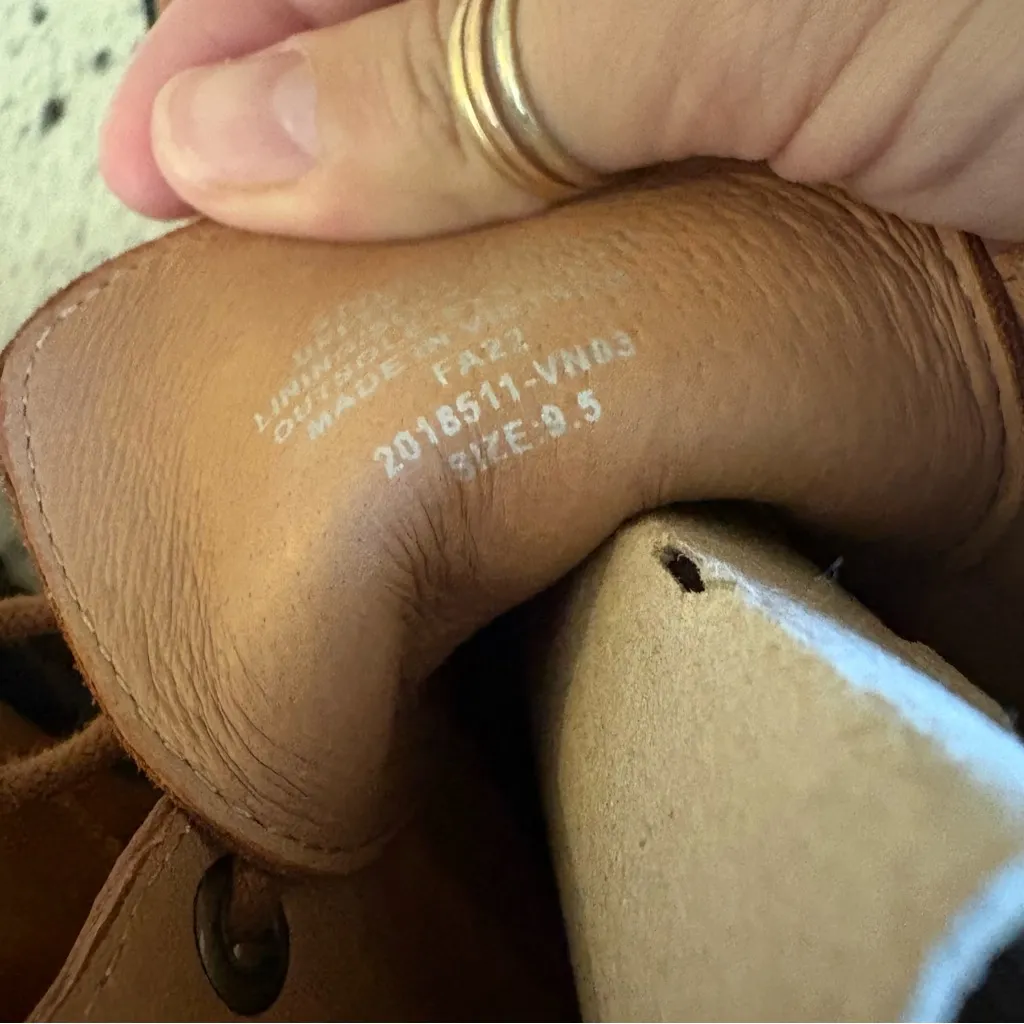 MADEWELL The Rayna Lace-Up‎ Boot In Leather English Saddle Size 9.5 Brown - Image 10