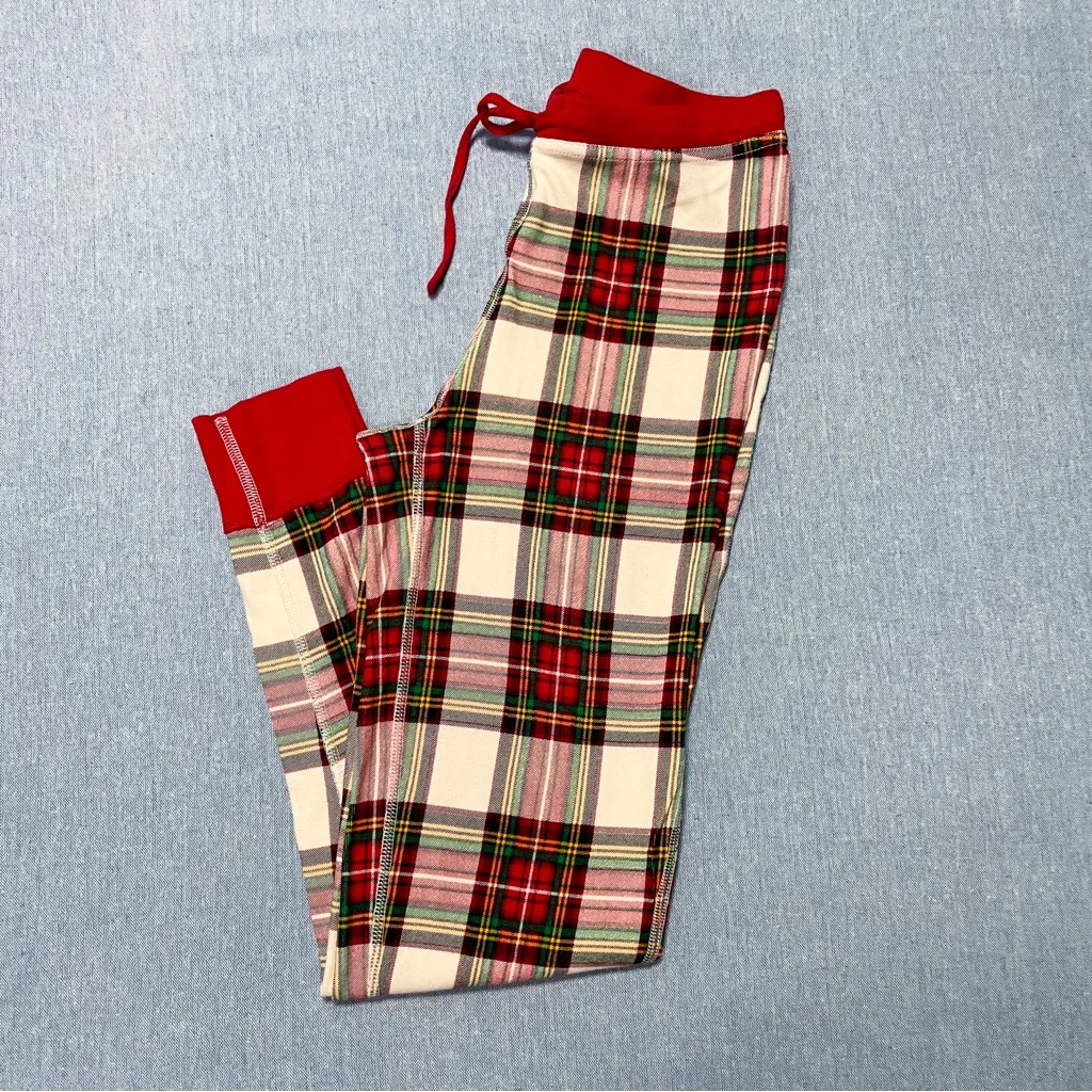 Hanna Andersson Adult Holiday Long John Pajama Top Size S and Bottom Size XS Red - Image 5