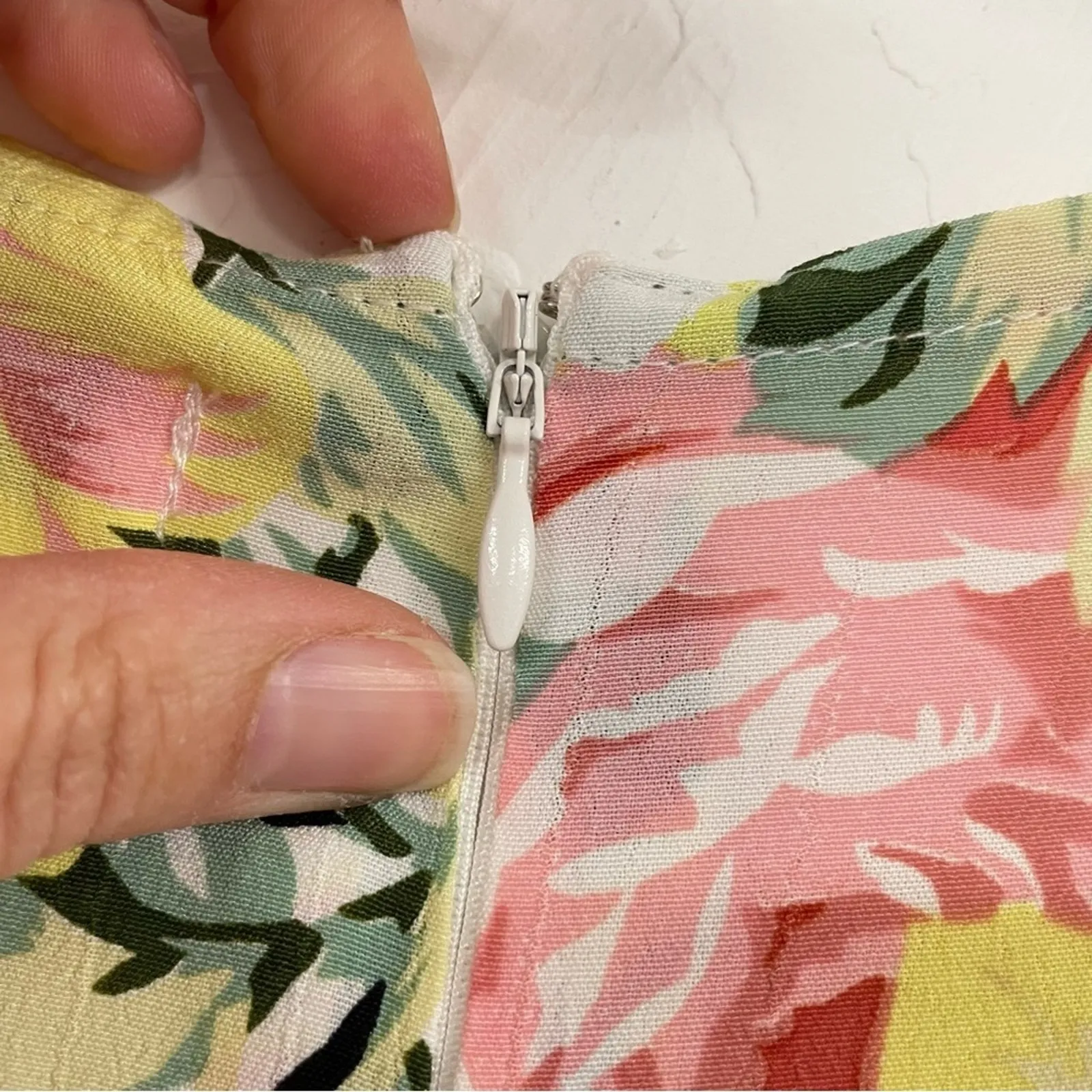 Faithfull The Brand Yellow Pink Floral Romper Womens 2 Puff Short Sleeve Ana - Image 12