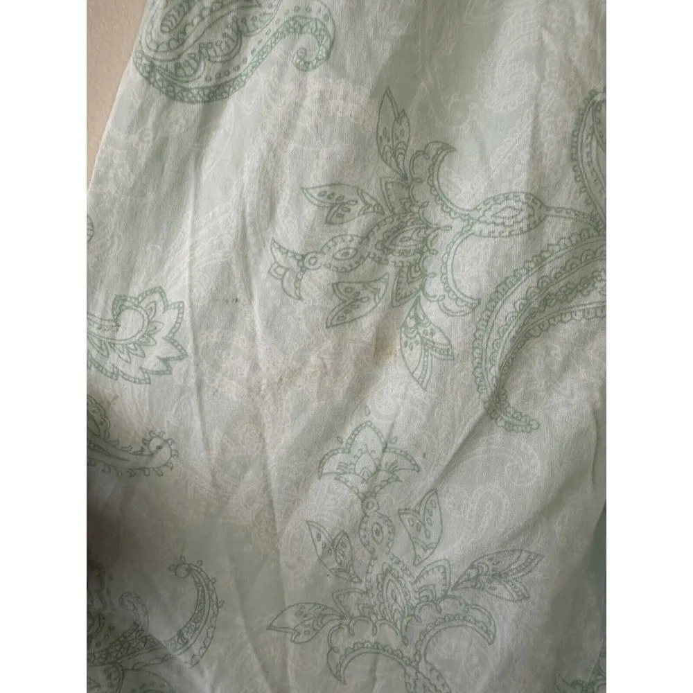Charter Club Intimates Floral Pajama Set Size M Light Green Has A Stain - Image 5