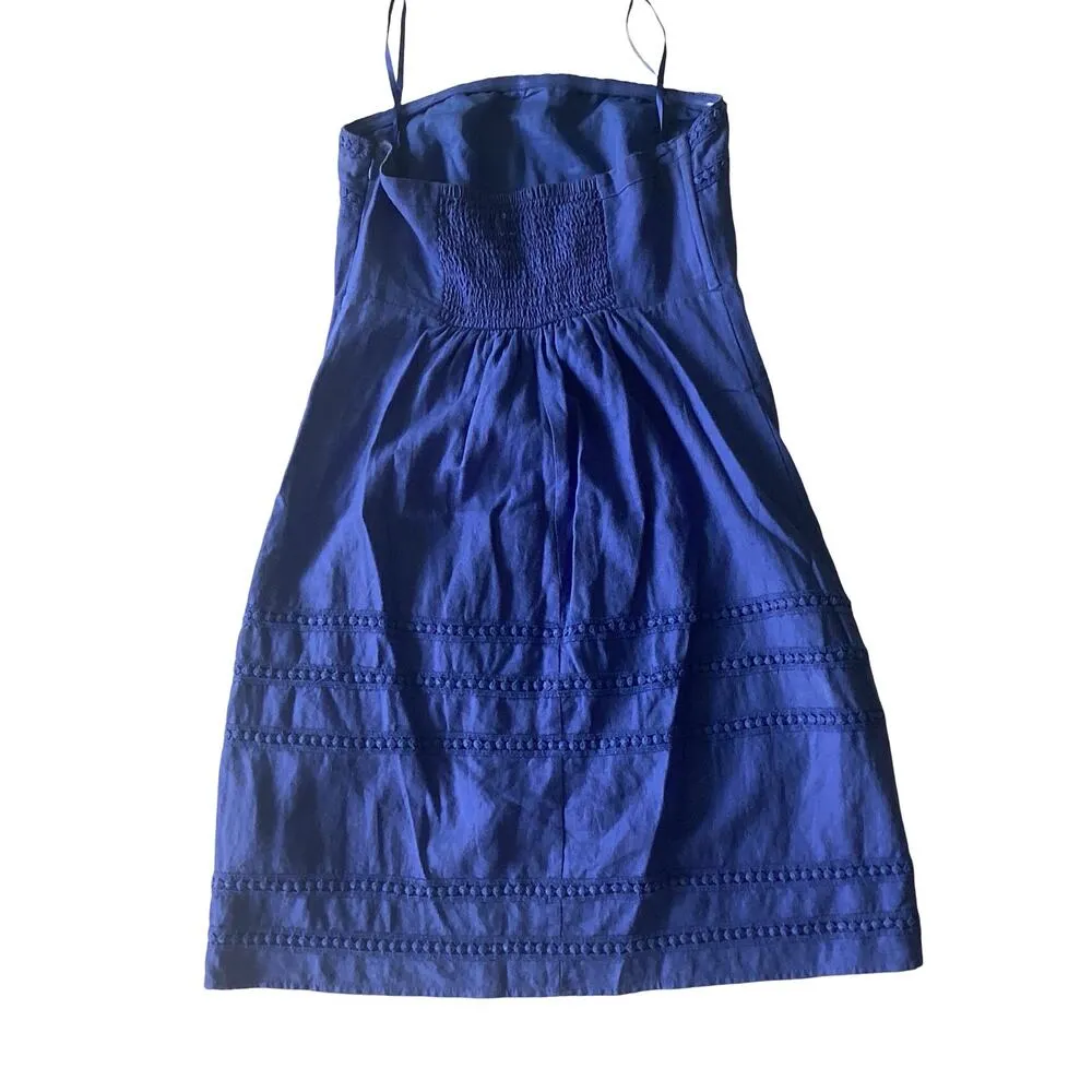 Strapless Linen-Blend Dress - Image 9