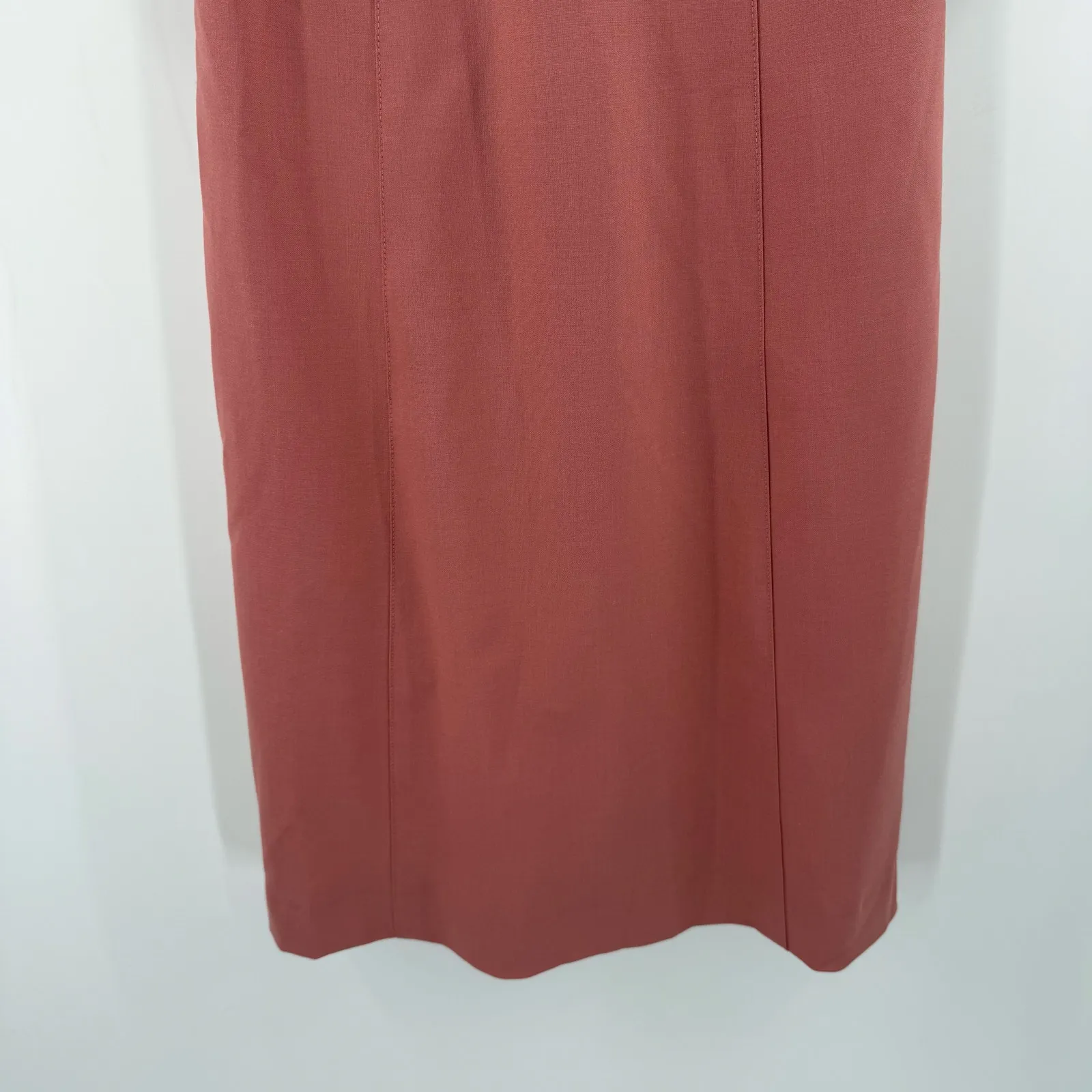 Sea New York Hayes Dress Size 4 Empire Midi Rose Pink Wool Blend Designer Luxury - Image 14