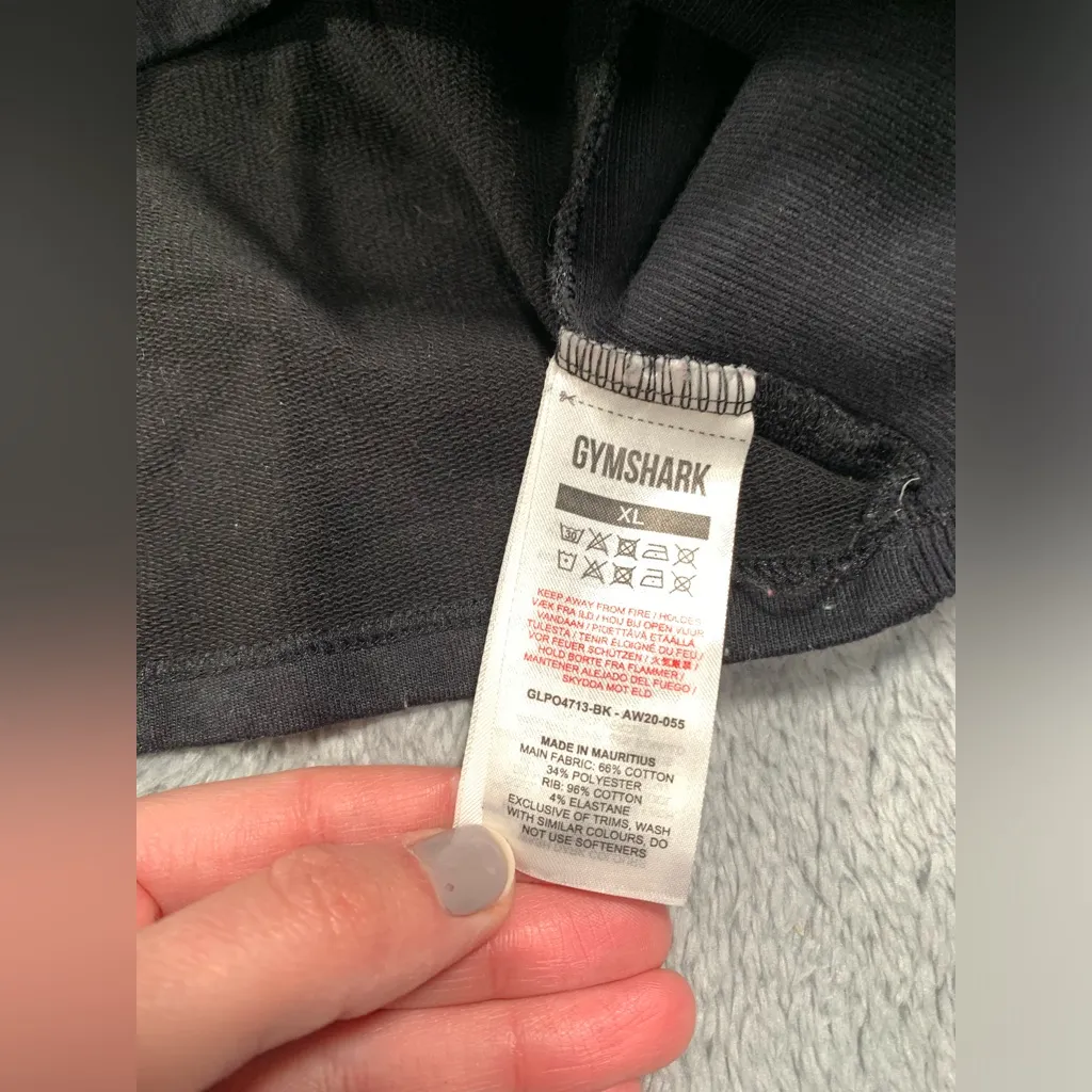Gymshark black cropped long sleeve top XL - Image 7