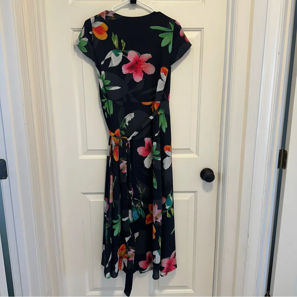 Aritzia Babaton Lyndon Tie-Wrap Dress Black Floral Size XXS - Image 2
