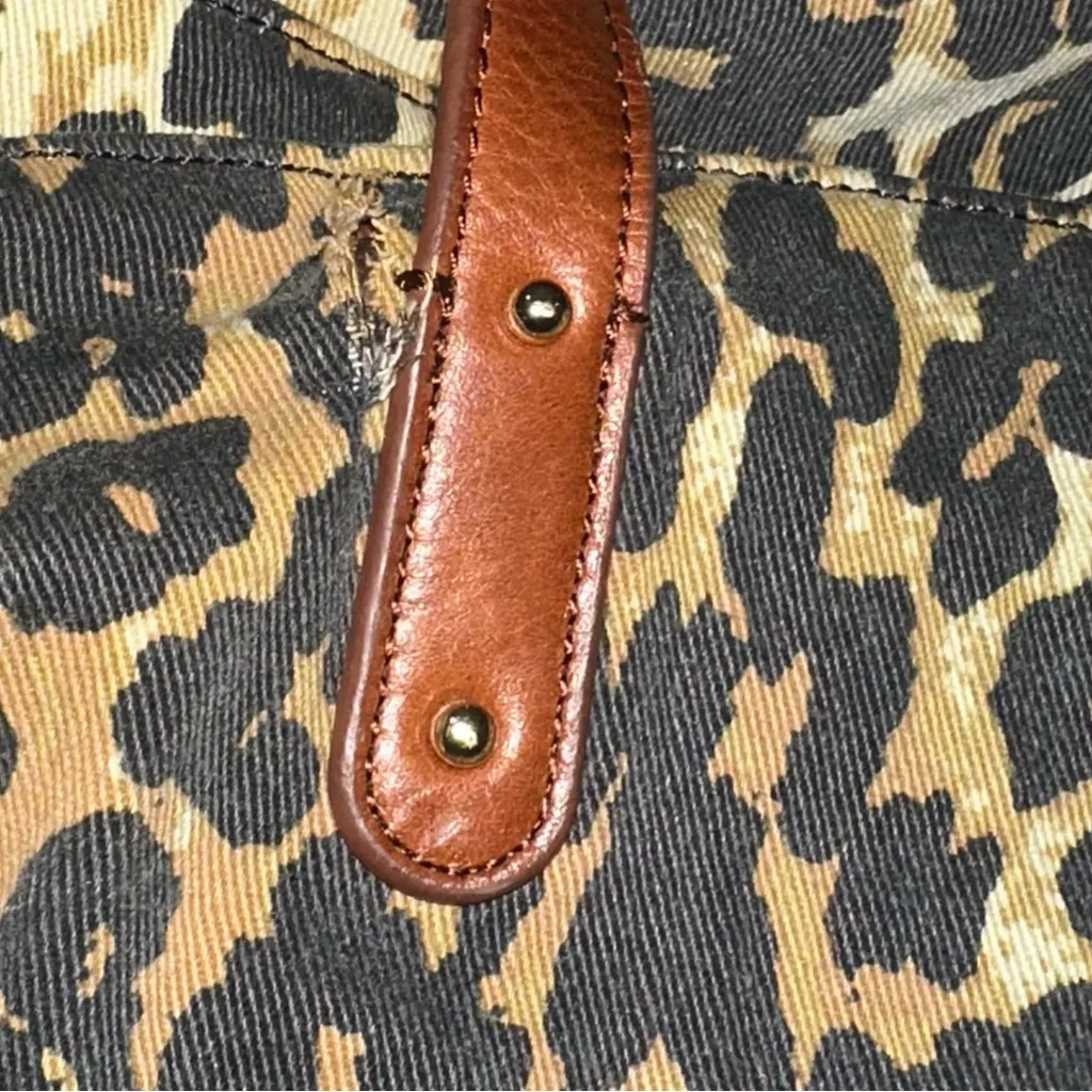 Rebecca Minkoff Leopard Print Cotton Large Tote Bag - Image 6