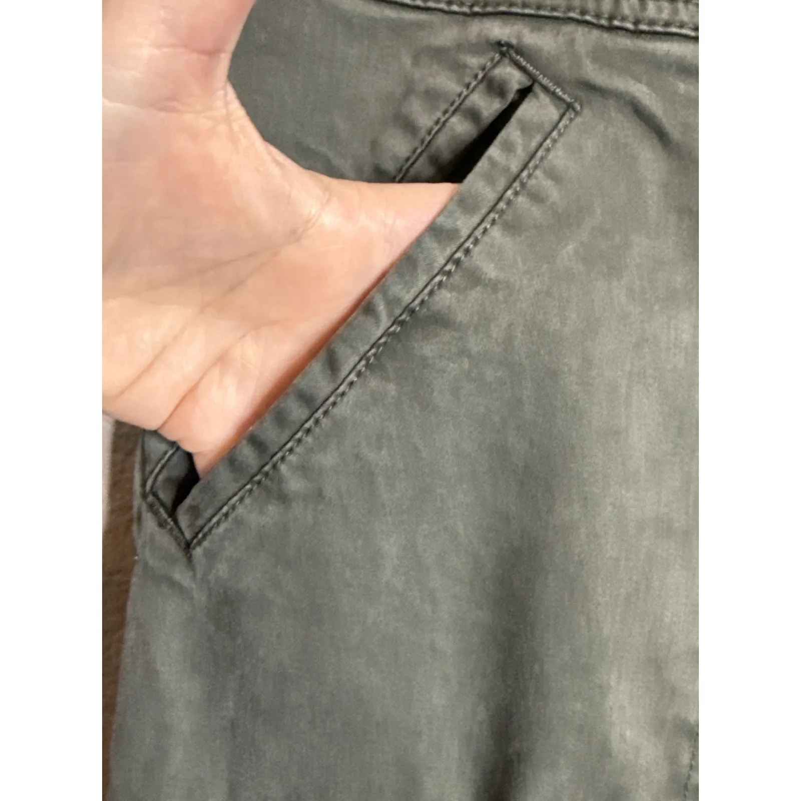 Ava Viv Womens 26W Jegging Super Stretch Olive Green Cargo Pants Utility Pocket - Image 4