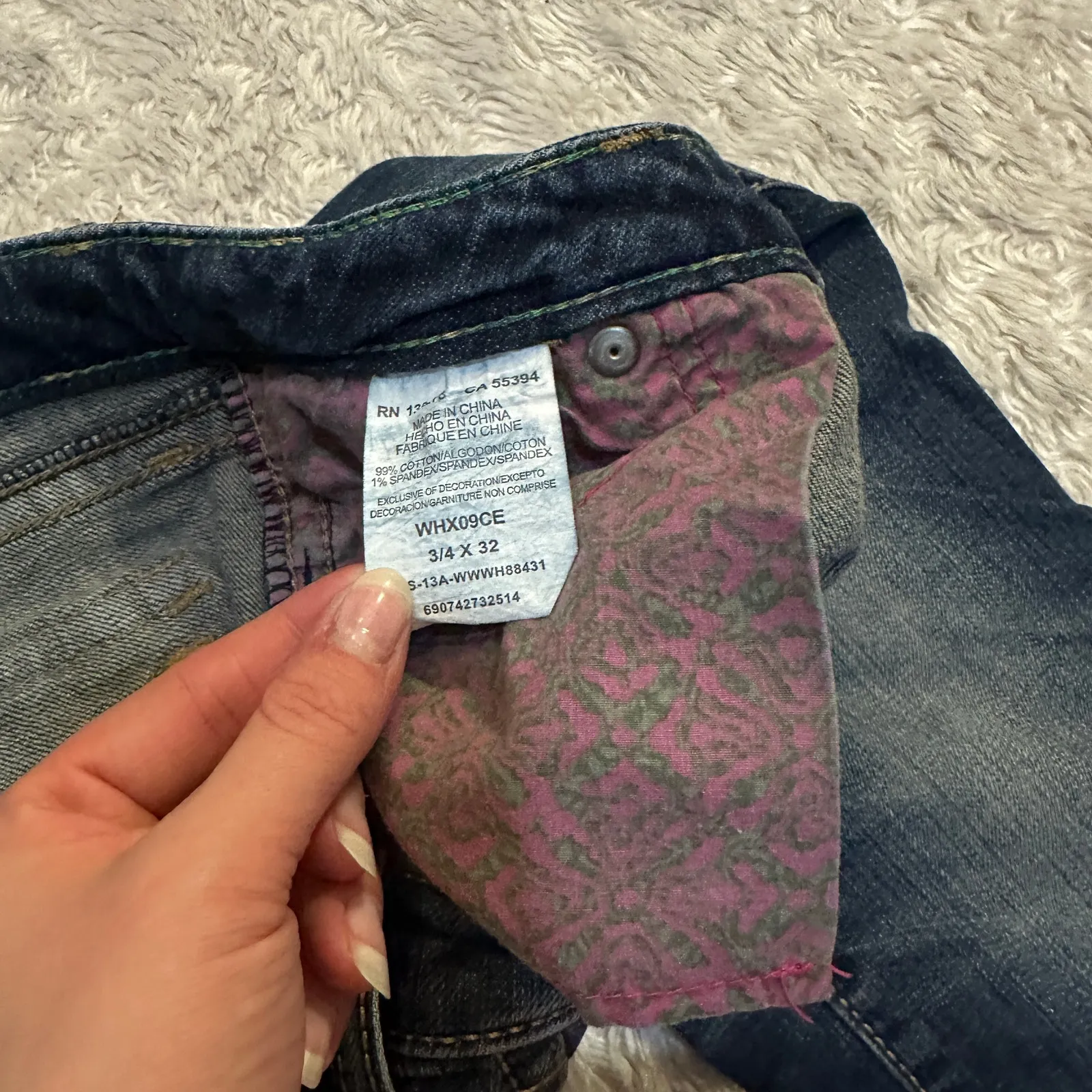 Wrangler Rock 27 Sz 4 Ultra Low Rise Studded Bootcut Jeans Medium Wash McBling Blue - Image 9