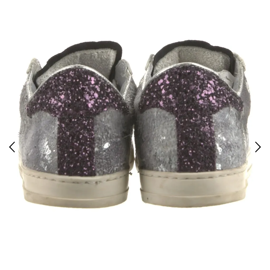 P448 John Cola Sneakers – Silver & Plum Glitter (EU 37 / US 7) - Image 3