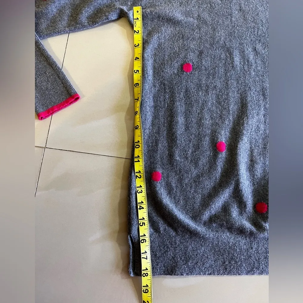 Joules Knitwear Crafted from Finest Yarns gray pink dots cotton polyester wool Blue Size undefined - Image 7