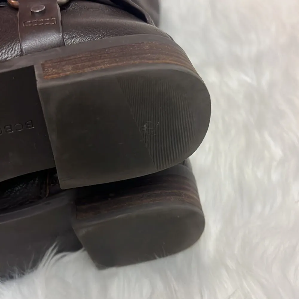 BCBGeneration brown leather harness equestrian boots, size 7, BIN 14 - Image 9
