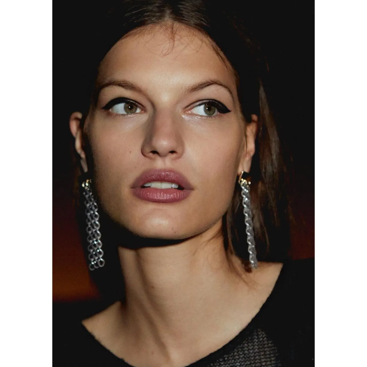 Mango NWT  Chain Earrings in Gold 67050095 Poison - Image 4