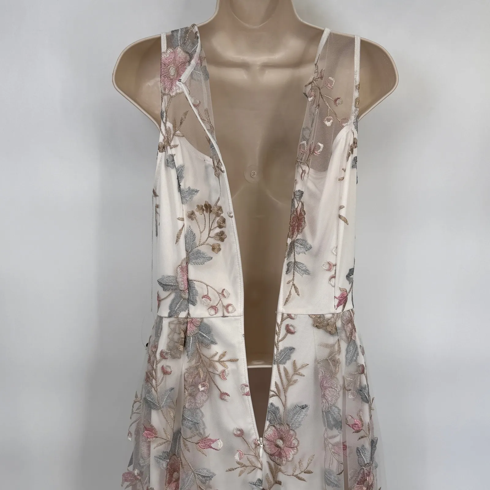 Adrianna Papell Coquette Ballet‎ Romantic Fairy Dress Womens 6 White NEW - Image 9