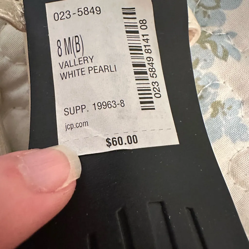 Worthington Women's Vintage Y2K Pearl White Strappy Kitten Heels - Image 4