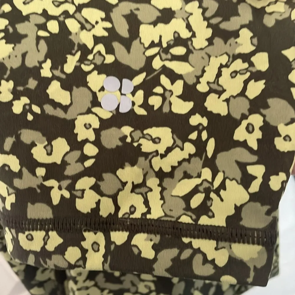 Sweaty Betty Green Floral Power Leggings Large - Image 8