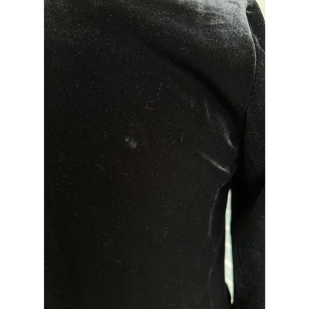 Express Women's Black Velvet Blazer Suit Jacket XXS - Image 6