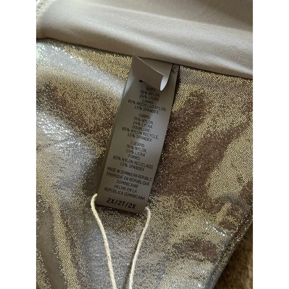 Skims Liquid Shine Swim Bandeau Smoke Size 2X - Image 11