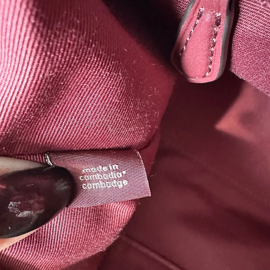 Coach Pebbled Leather Andy Crossbody Bag Purse Silver/Steam - Image 9