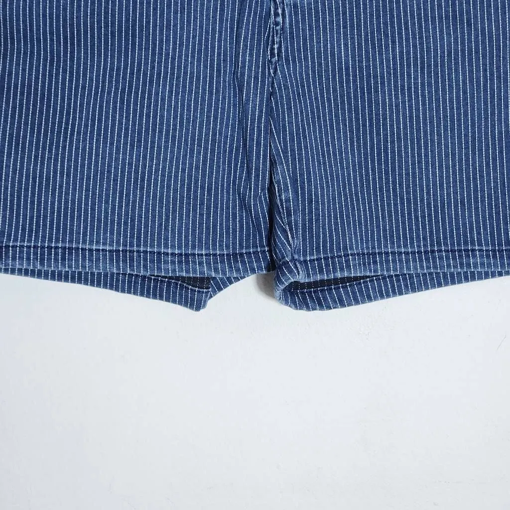 Lee Stripe Denim Shorts NWT Size 4 Lee Mid-Rise Striped Jean Shorts - Image 3