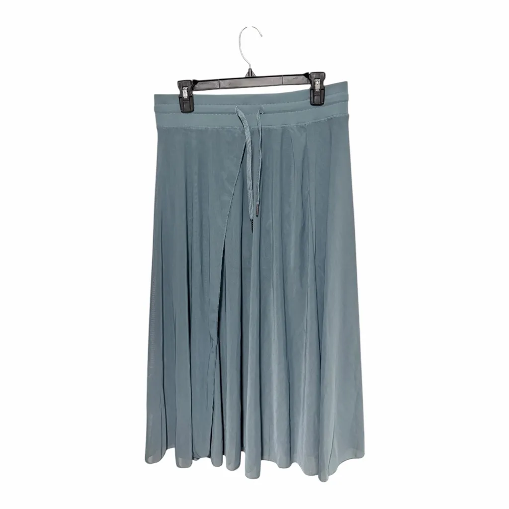 Halara High Waist Mesh Midi Skirt Size Large Mineral Blue - Image 4