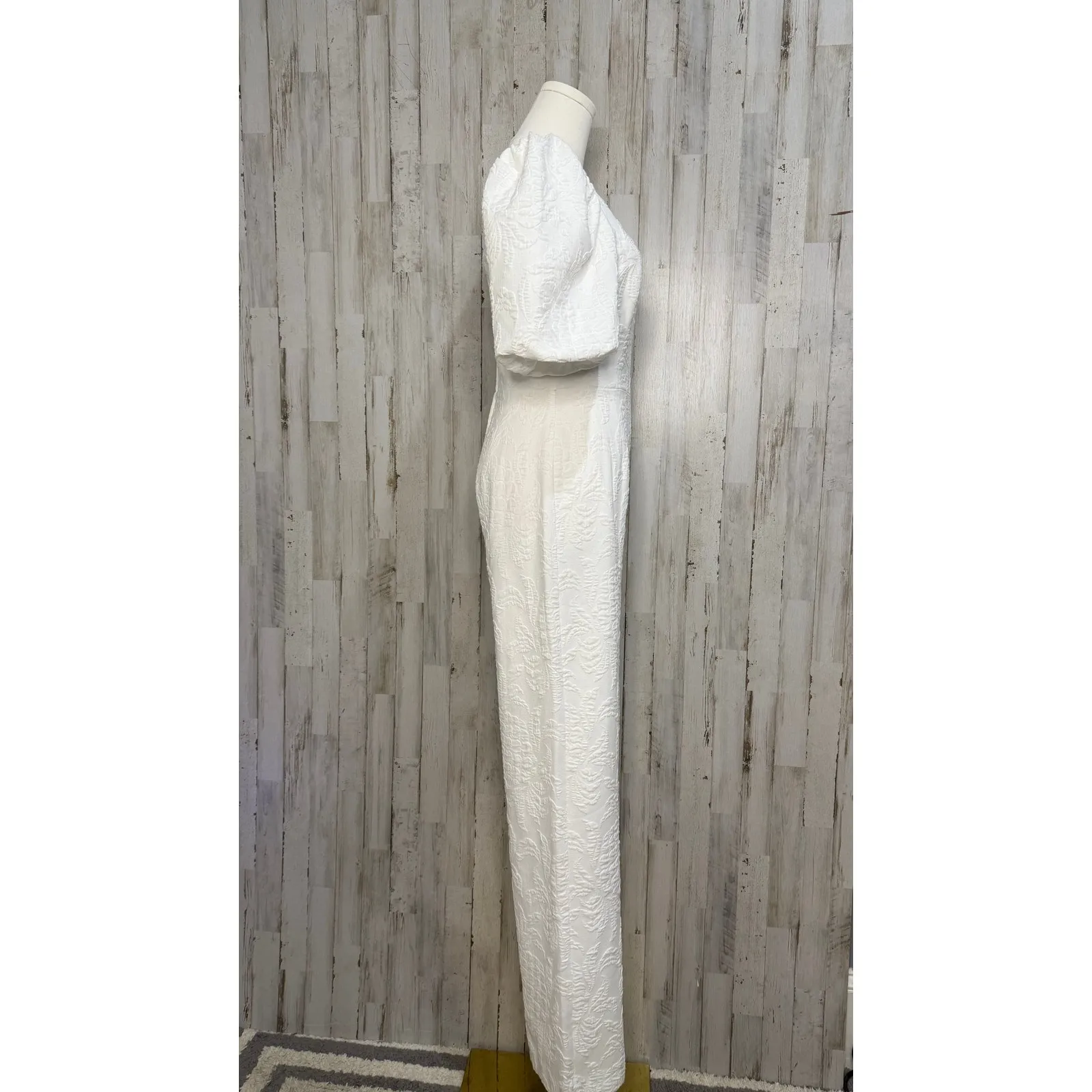 NWT Lilly Pulitzer White Jacquard Kirrabelle Short Sleeve‎ Jumpsuit Size 00 - Image 5