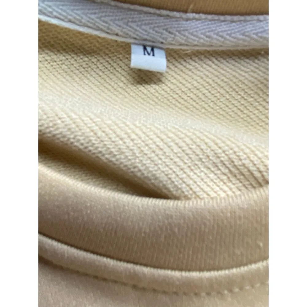 Size M Thanksgiving Dinner Novelty Crewneck Sweatshirt Beige Funny Holiday Comfy Size M - Image 4