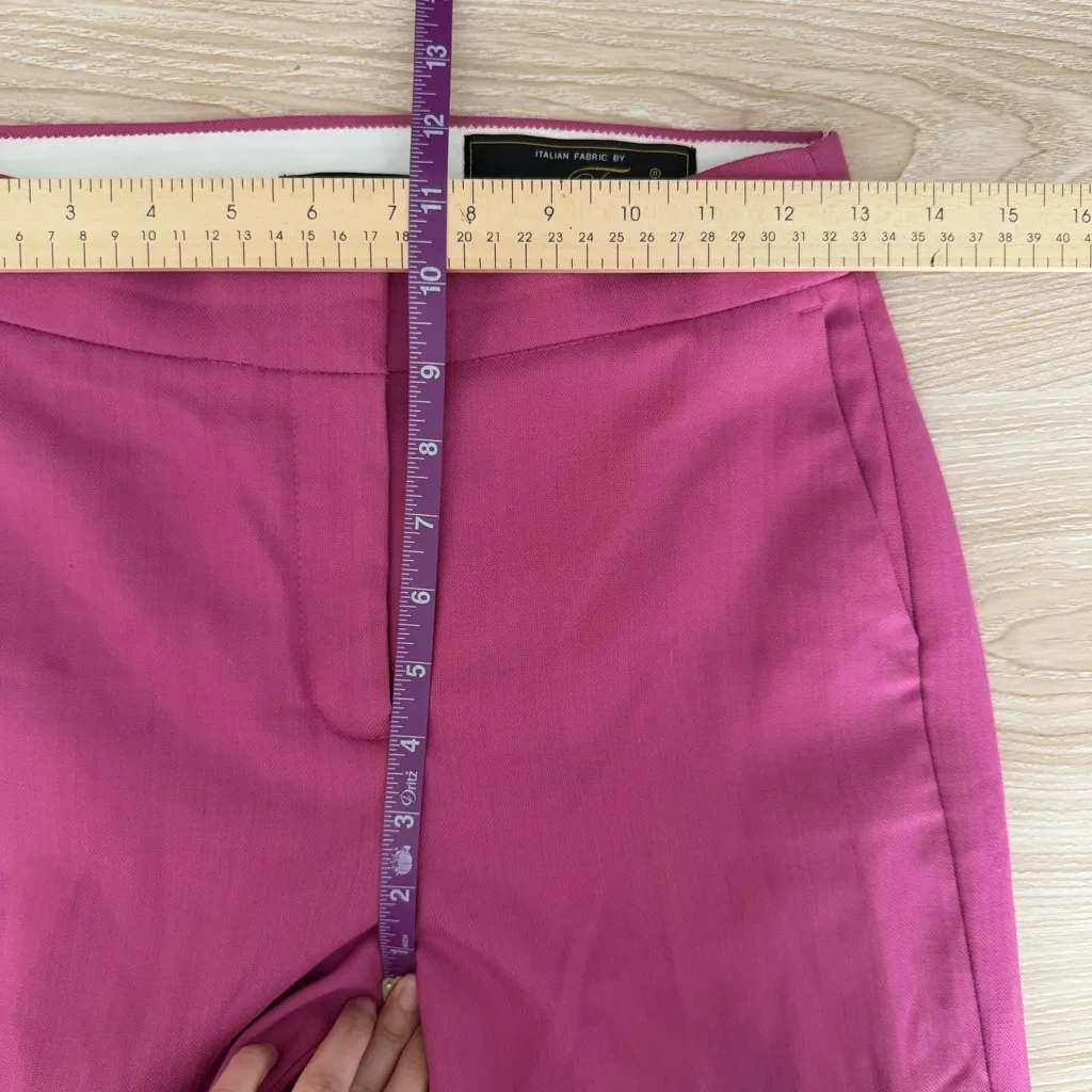 J.Crew 2 Crop Willa Pants Garden Dahlia Business Office Preppy Chic Career Pink - Image 8