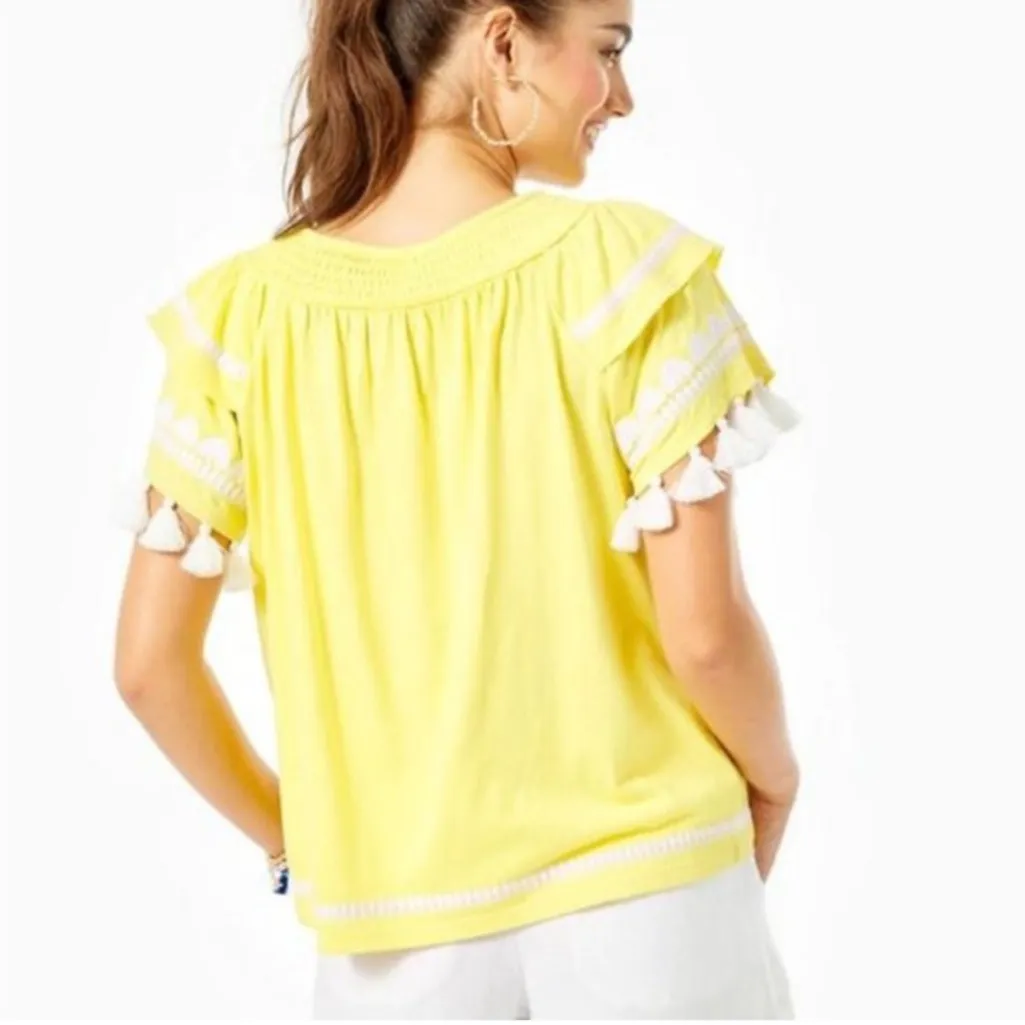 Lilly Pulitzer Nailah Top in Lilly’s Lemon NWT $98 Retail - Image 4