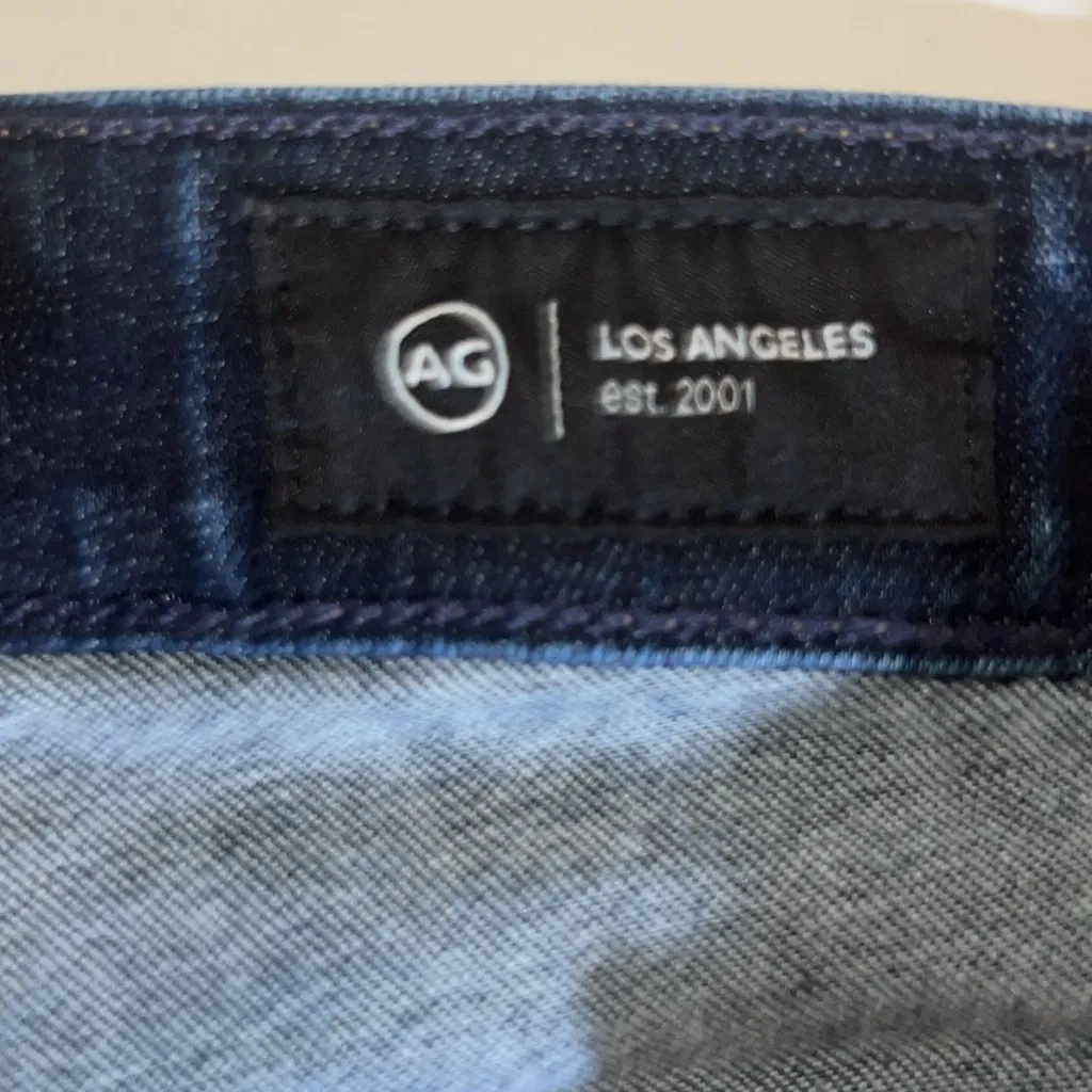 AG Adriano Goldschmeid Mari Extended Mid-Rise Slim Straight Modern Indigo Sz 31 - Image 5