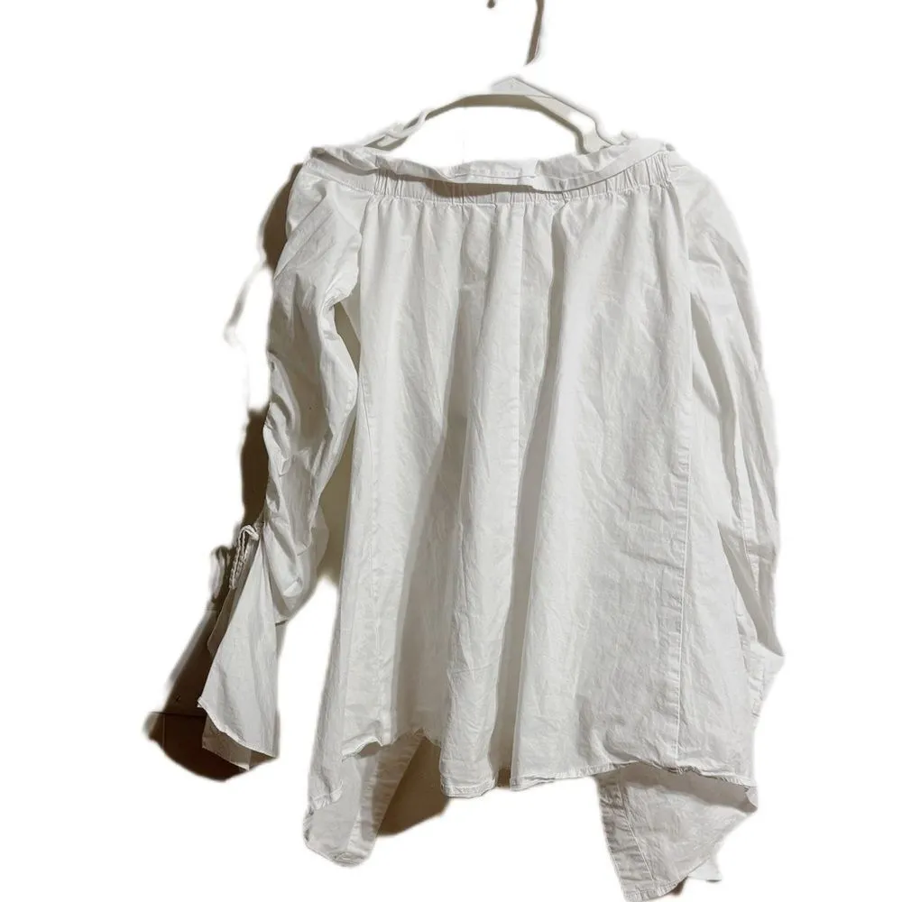 Lovers + Friends White Blouse with‎ Chic Ruffles - Image 3