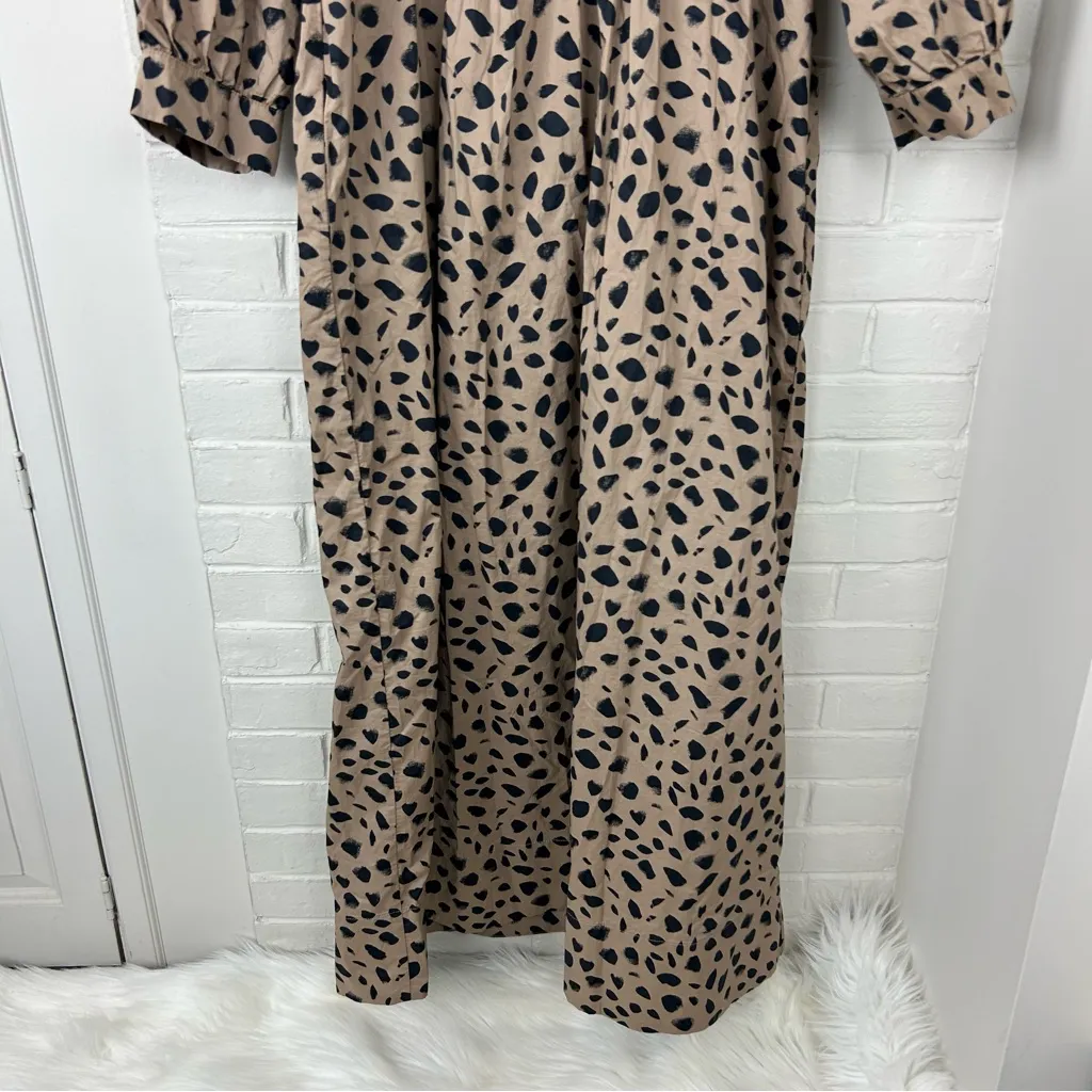 Marine Layer Alani Poplin Maxi Dress in Abstract Animal Size L - Image 5