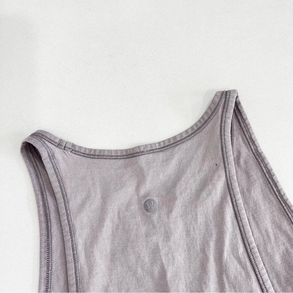 Lululemon Pima Cotton Racerback Tank Top Lavender Sporty Athleisure - Image 3