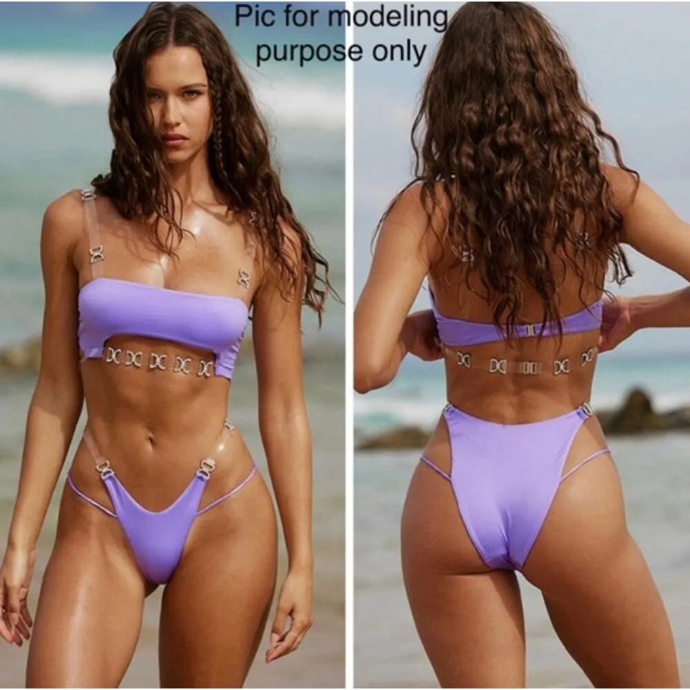 Monica Hansen Beachwear Shine Like A Diamond Pink Azalea Bikini Set - Image 14