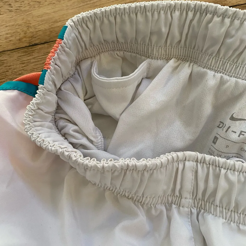 Nike Dri Fit Women’s‎ Size Small White Lined Poly Drawstring Athletic Shorts - Image 4