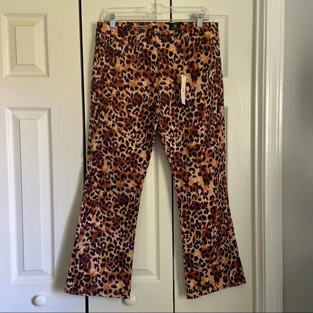 AG The Jodi Crop Untamed Camo Cognac Leopard - Image 42
