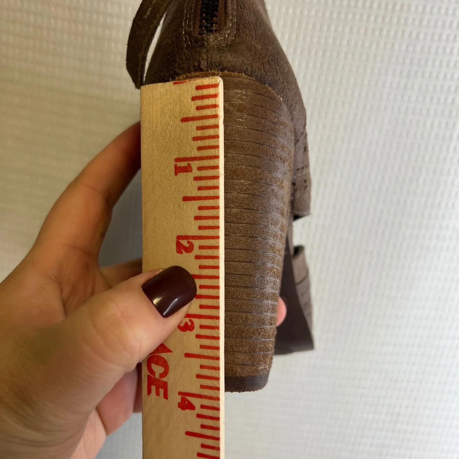 Not Rated Women's Brown Peep Toe Cutout Block Heel Booties‎ Size 10 - Image 8