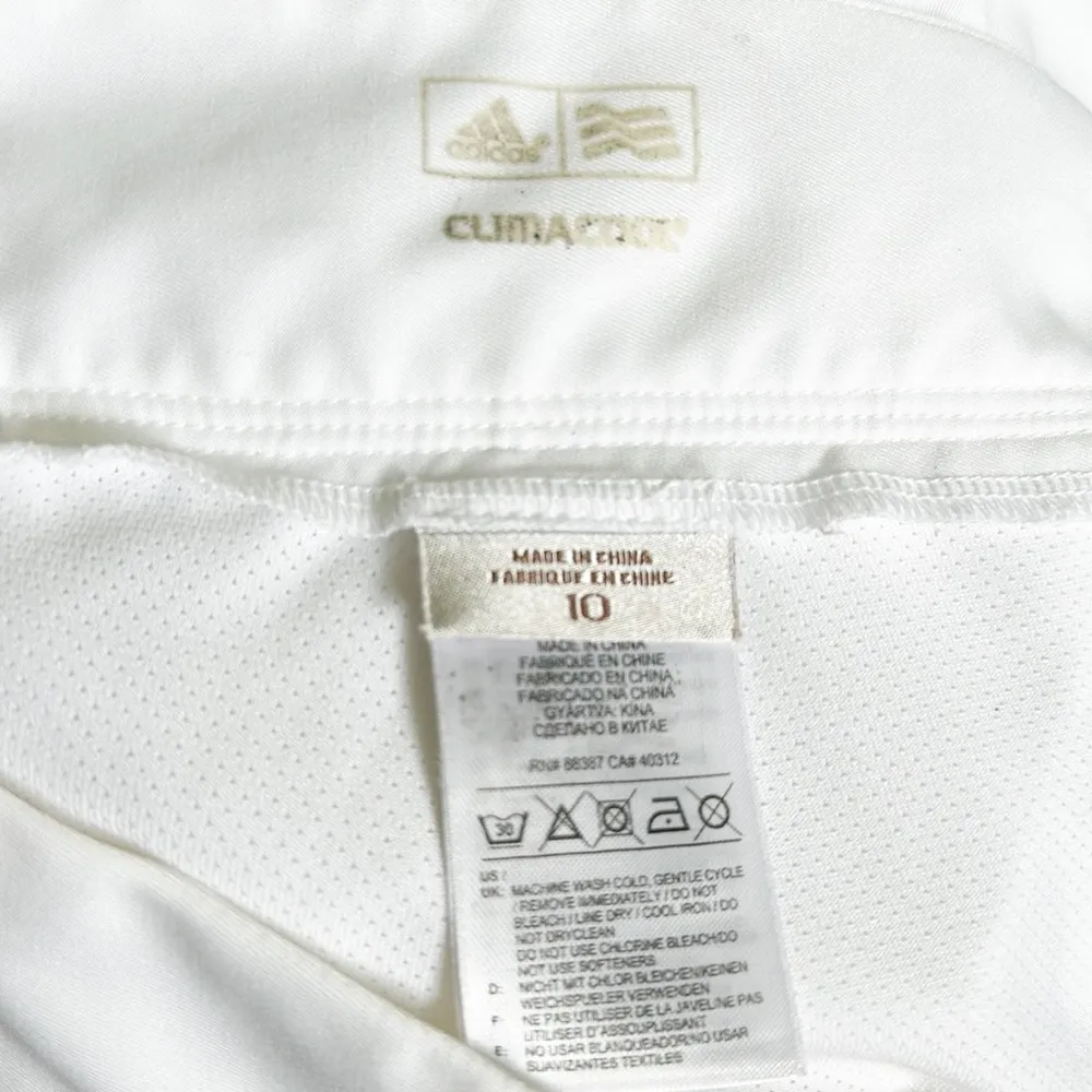 Adidas White Brown Stripe Golf Tennis Active Mini Skirt sz 10 - Image 8