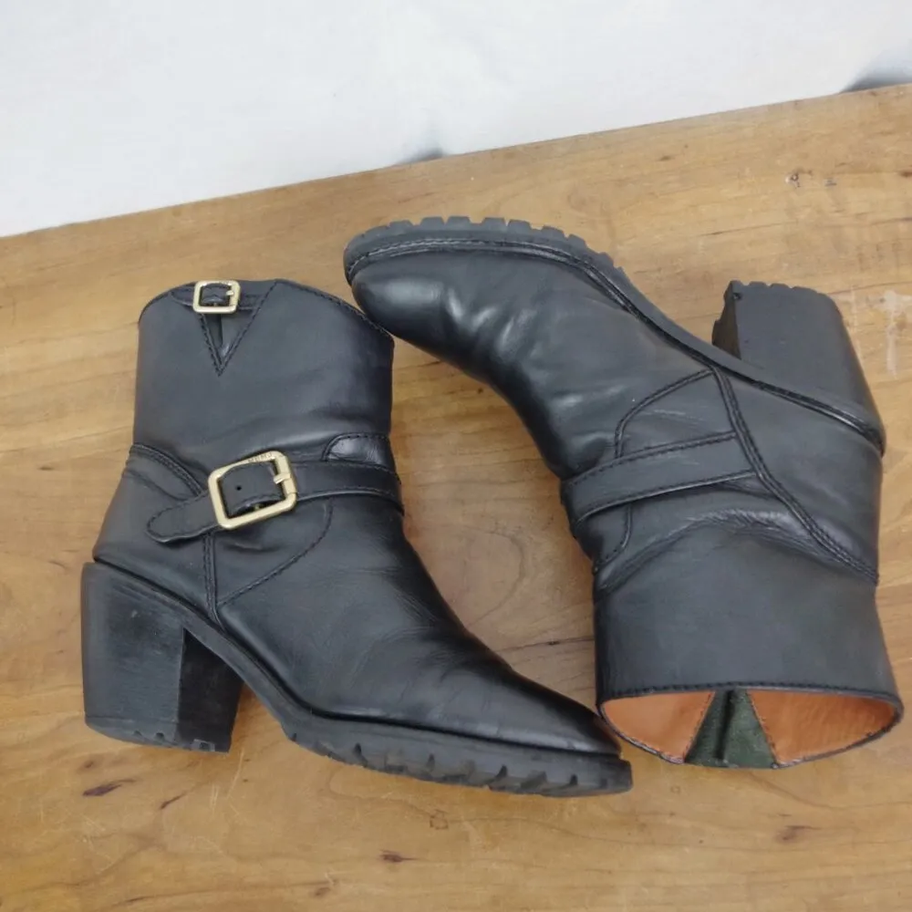 Marc by Marc Jacobs  Black Leather Heeled Engineer Style Boots Size 38.5 EU - Image 6