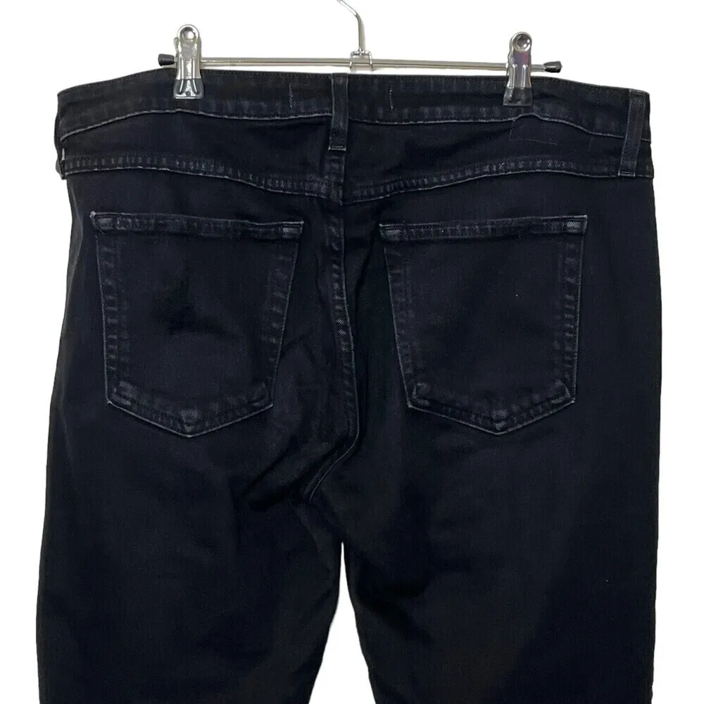 AMO Kate Mid Rise Slim Jeans Women’s Size 31 Black Magic Stretch Ankle Denim - Image 6