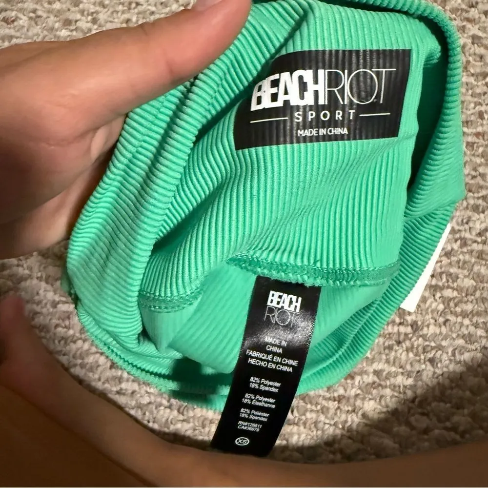 NWT Beach Riot Sport Island Green Summer Pocket 7/8 Legging- Size XS - Image 3