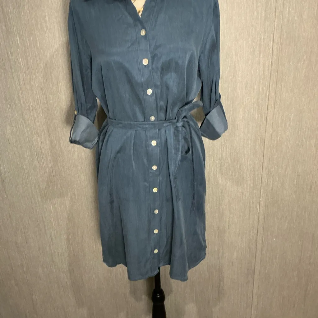 Finley Teal Long Sleeve Button - Image 3