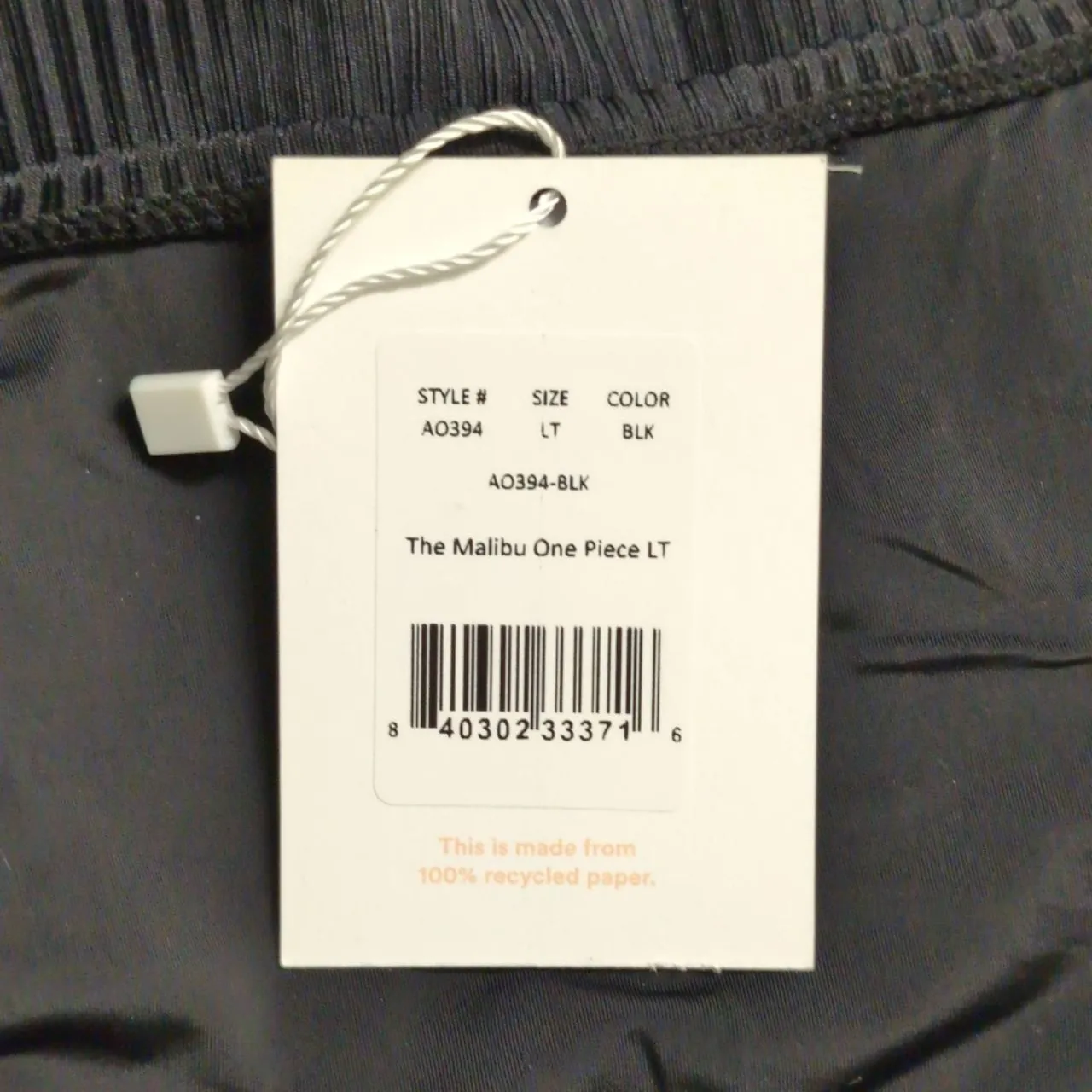 NWT Andie Malibu Black Ribbed Knit Snap Front Sleeveless One Piece Swimsuit LT - Image 9