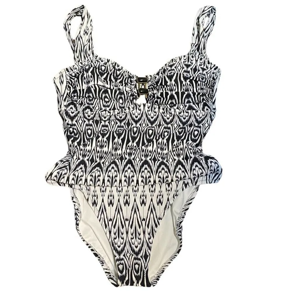 Anne Cole Black and White Swimsuit Full Coverage Size 6 - Image 2