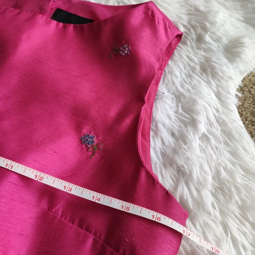 SCARLETT 90s 00s pink embroidered flowers top S - Image 9